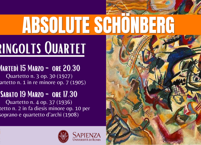 Absolute Schönberg alla Sapienza di Roma il 15 e 19 marzo con il Gringolts Quartet