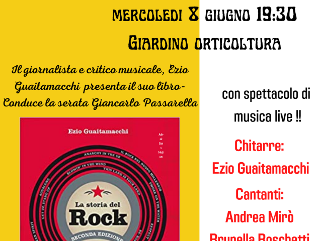 Evento fiorentino con Ezio Guaitamacchi l’8 Giugno per il libro La Storia del Rock