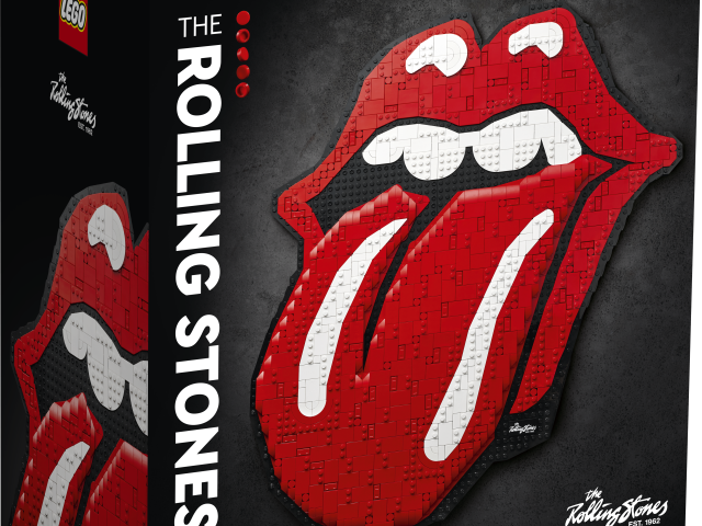 The Rolling Stones LEGO® Art con il celebre logo della band