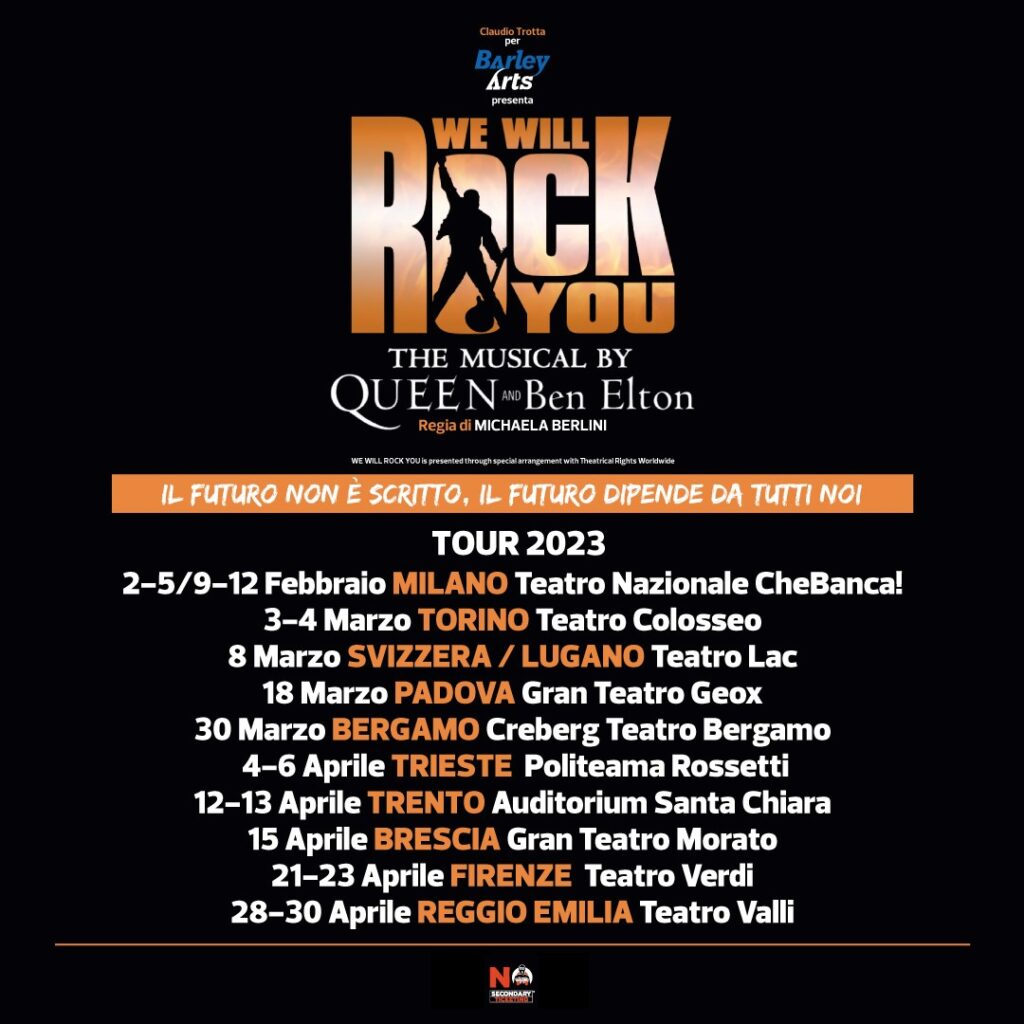 Date tour We Will Rock You