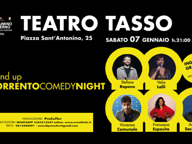 Sorrento Comedy Night in programma Sabato 7 Gennaio