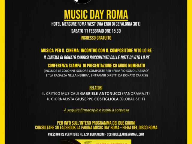 36esima edizione del Music Day Roma l’11 ed il 12 Febbraio 2023