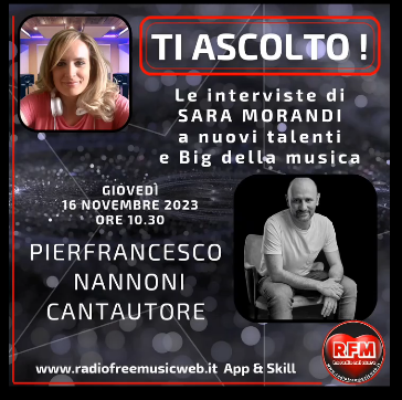 Sara Morandi su RadioFreeMusic Web intervista Pierfrancesco Nannoni