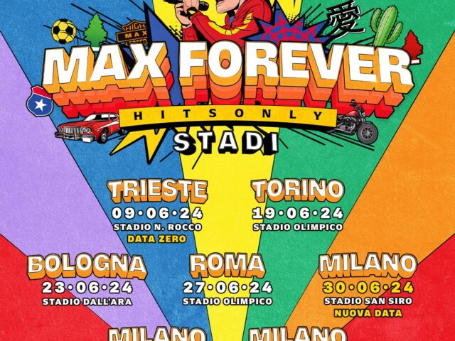 Max Pezzali: il Max Forever (Hits Only) il 30 giugno 2024 con una nuova data allo Stadio di San Siro