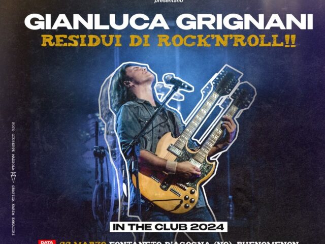 Gianluca Grignani: cresce l’attesa per il tour Residui di Rock’N’Roll